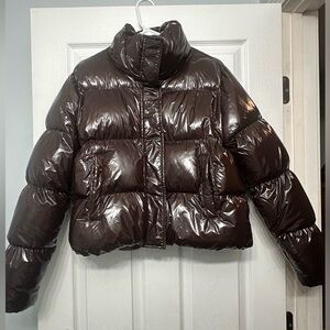 (NWOT) NOIZE Brown Puffer jacket, size medium